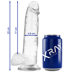 Gode transparent réaliste 22 cm – sextoy ventouse X Ray