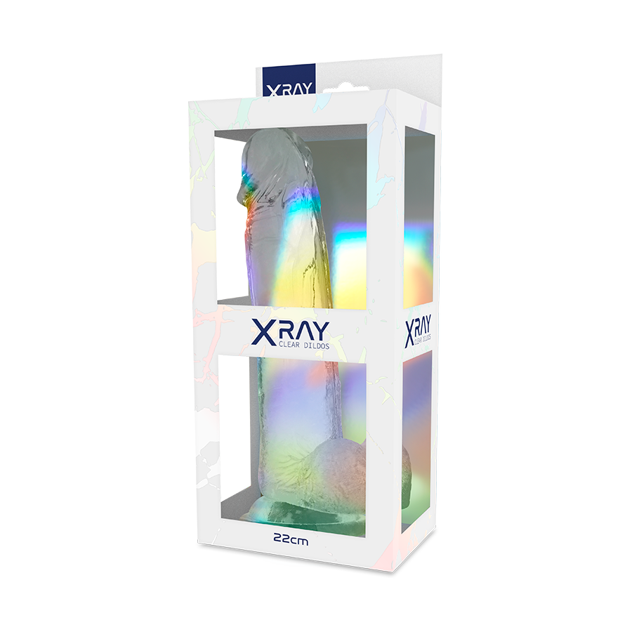 Gode transparent réaliste 22 cm – sextoy ventouse X Ray
