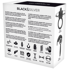 BLACK&SILVER - BAGUE RECHARGEABLE BURTON 10 MODES DE VIBRATION