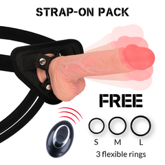 ROCKARMY - HARNAIS + VIBRATEUR SILICONE LIQUIDE PREMIUM TÉLÉCOMMANDE APACHE 20.5 CM -O- 4.62 CM